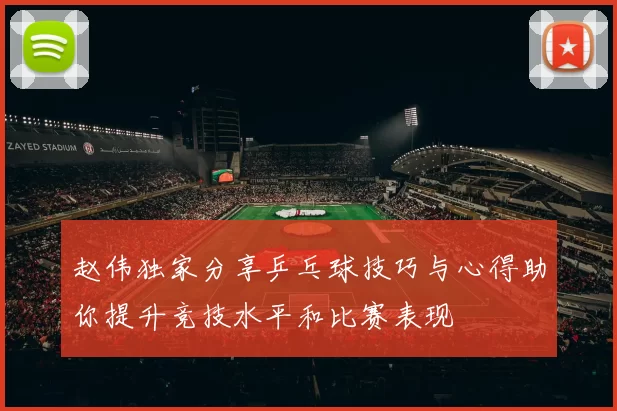 赵伟独家分享乒乓球技巧与心得助你提升竞技水平和比赛表现